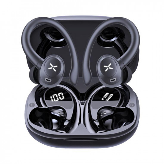 Techsuit Premium Wireless Earbuds AirTune 100 (CW4) Bluetooth V5.4, 400mAh, IPX4 Black