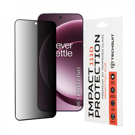 Techsuit 111D Privacy Full Glue OnePlus 15 Black