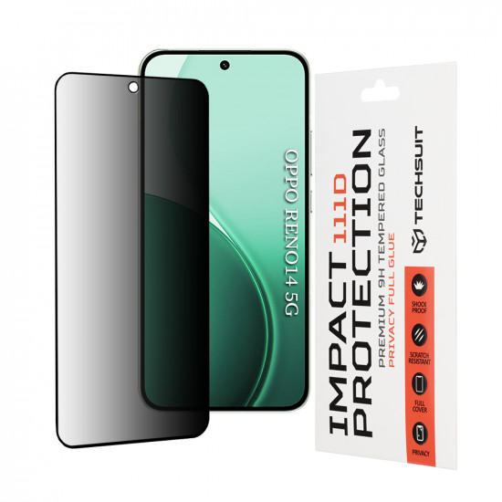 Techsuit 111D Privacy Full Glue Oppo Reno14 Black Techsuit 111D Privacy Full Glue Oppo Reno14 Black