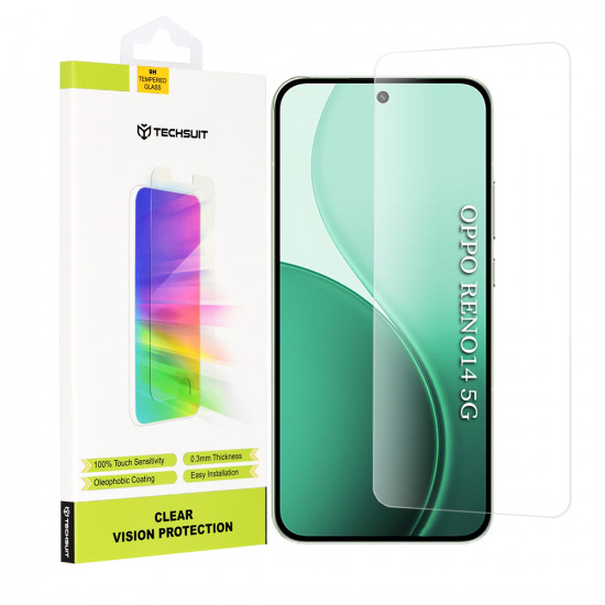 Techsuit Clear Vision Glass Oppo Reno14 Transparent Techsuit Clear Vision Glass Oppo Reno14 Transparent