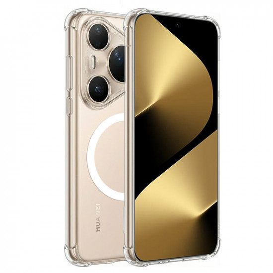 Techsuit Shockproof Clear Silicone MagSafe Huawei Pura 80 Ultra Clear