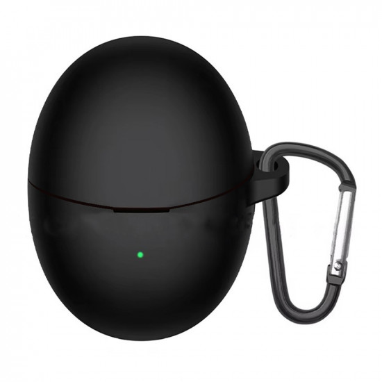 Techsuit Silicone Case for Huawei FreeBuds 6, Smooth Ultrathin Material Black