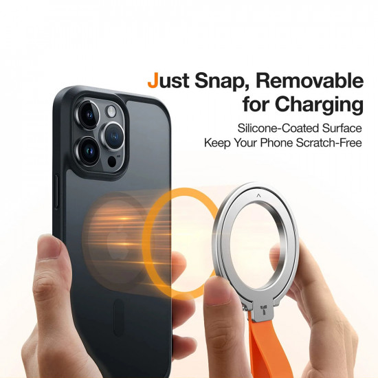 Torras Ostand Magnetic Ring 360° Rotatable Stand, Phone Holder/Grip, Easy Attach Silver Torras Ostand Magnetic Ring 360° Rotatable Stand, Phone Holder/Grip, Easy Attach Silver