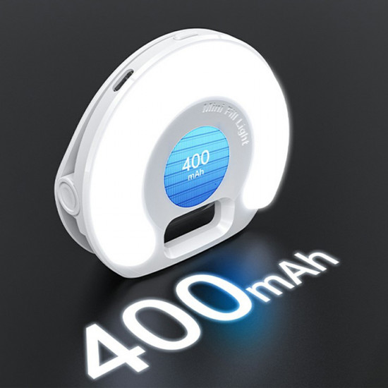 Yesido LED Selfie Light with Phone Clip (DH13) 400mAh, 6.8W, 3 Lights Mode White Yesido LED Selfie Light with Phone Clip (DH13) 400mAh, 6.8W, 3 Lights Mode White