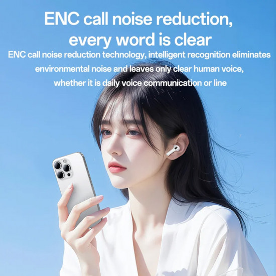 Yesido Wireless Earbuds (TWS31S) TWS, Microphone, Bluetooth 5.4, Half In ear Design, 300mAh, Small Package White