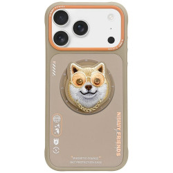Case Nimmy Glasses Cool Dog MagSafe for iPhone 17 Pro beige