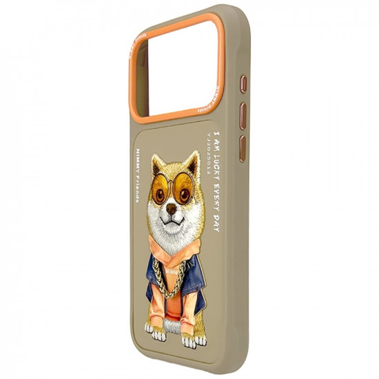 Nimmy Glasses Cool Dog Case for iPhone 17 Pro Beige