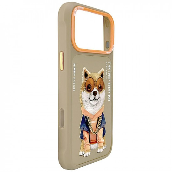 Nimmy Glasses Cool Dog Case for iPhone 17 Pro Max Beige