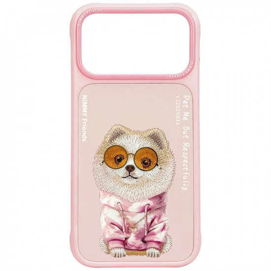 Nimmy Glasses Cool Dog Case for iPhone 17 Pro Max Pink
