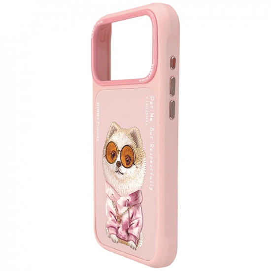 Nimmy Glasses Cool Dog Case for iPhone 17 Pro Max Pink