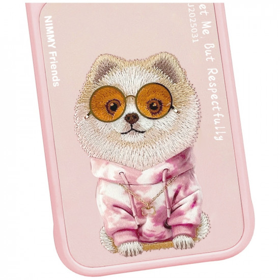 Nimmy Glasses Cool Dog Case for iPhone 17 Pro Pink