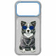 Nimmy Glasses Cool Dog Case for iPhone 17 Pro Gray