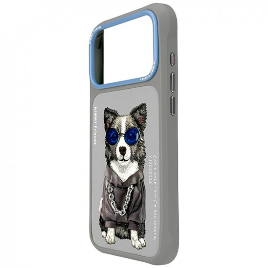Nimmy Glasses Cool Dog Case for iPhone 17 Pro Gray