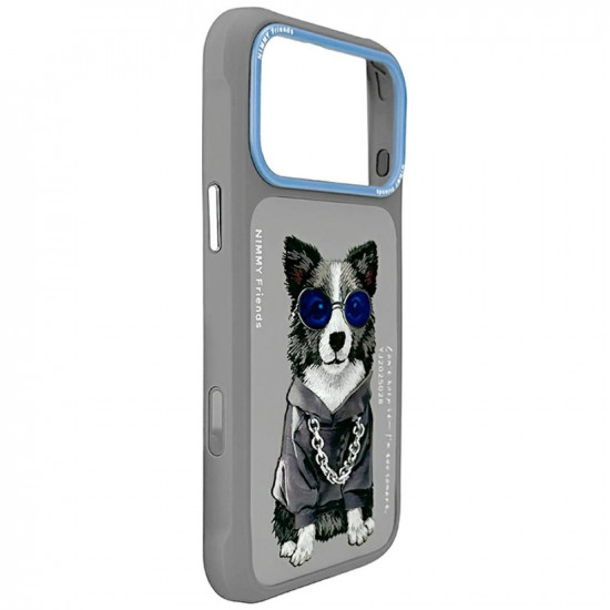 Nimmy Glasses Cool Dog Case for iPhone 17 Pro Gray