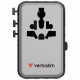 Verbatim Travel Adapter EU/UK/US GaN 2xUSB-C/2xUSB-A/1xUSB-C PD 100W black 30191