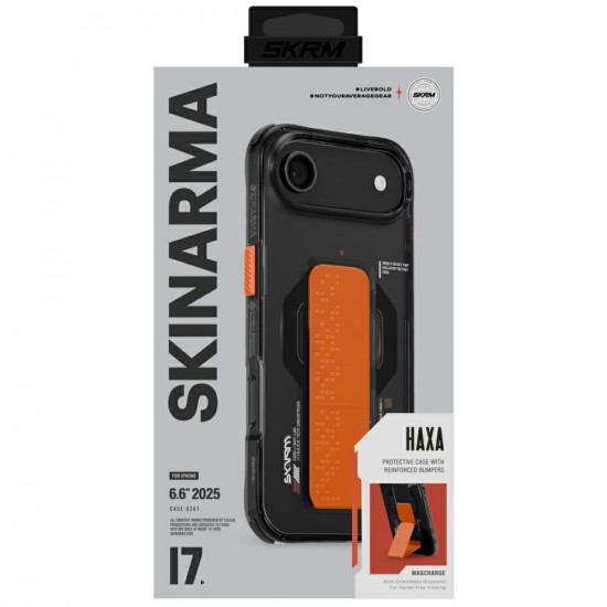 Skinarma Haxa Case for iPhone Air Magnetic Charging + Grip Stand Graphite