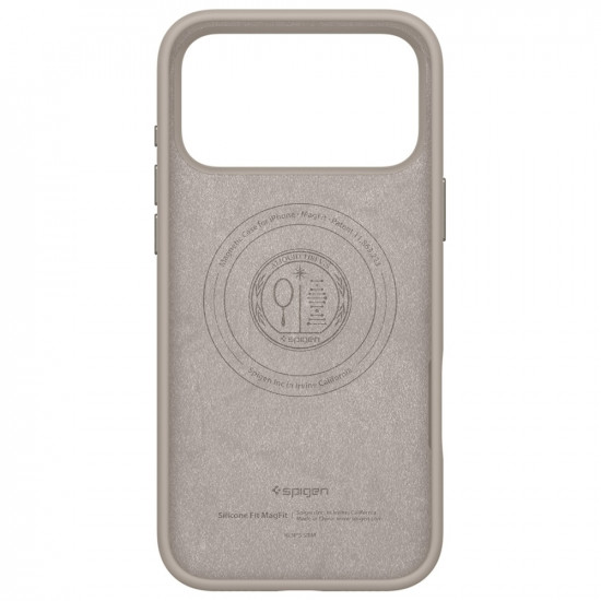 Spigen Silicone Fit MAG MagSafe case for iPhone 17 Pro stone