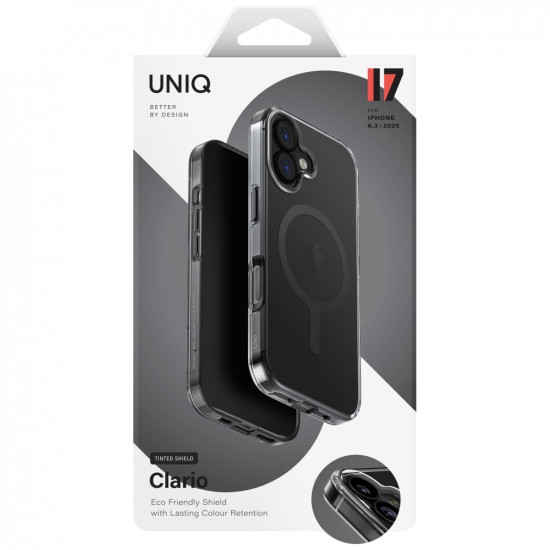 UNIQ Clario Case for iPhone 17 Magclick Charging Black