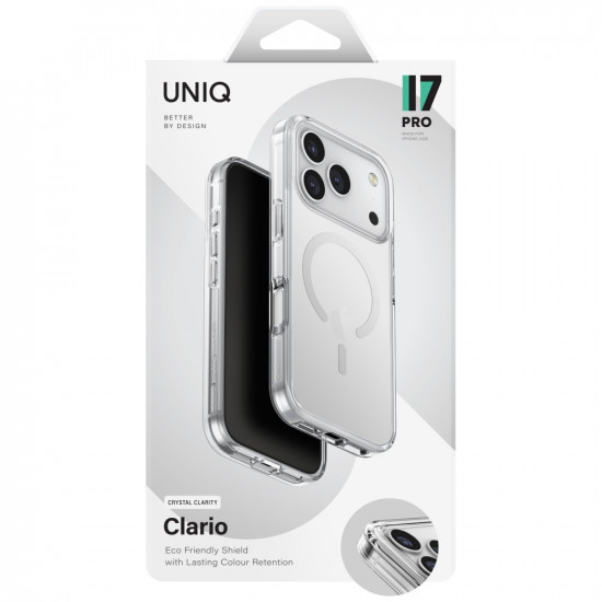UNIQ Clario Case for iPhone 17 Pro Magclick Charging Transparent UNIQ Clario Case for iPhone 17 Pro Magclick Charging Transparent