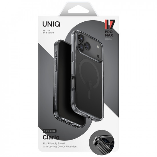 UNIQ Clario Case for iPhone 17 Pro Max Magclick Charging Black