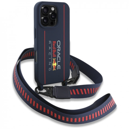 Red Bull RBHMP16L24SISOLRV iPhone 16 Pro 6.3" hardcase Silicone Strap and Vertical Logo MagSafe navy