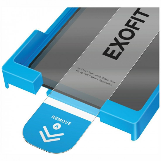 UNIQ Optix Exofit Privacy tempered glass for iPhone 17 Pro with applicator