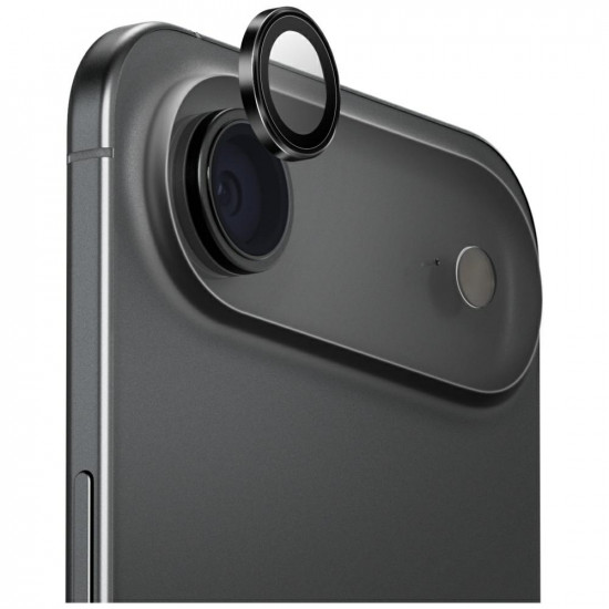 UNIQ Optix Aluminum Camera Lens Protector for iPhone Air with Applicator, Black