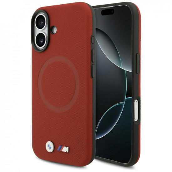 BMW M FW Metal Logo MagSafe Case for iPhone 17 Red