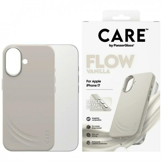 Case CARE by PanzerGlass FLOW MagSafe for iPhone 17 vanilla