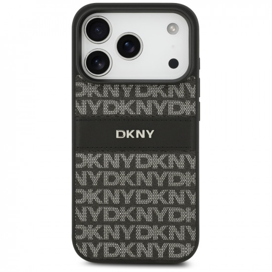 Case DKNY Repeat Texture Pattern with Tonal Stripe for iPhone 17 Pro Max black Case DKNY Repeat Texture Pattern with Tonal Stripe for iPhone 17 Pro Max black
