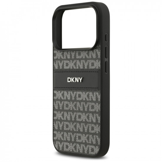 Case DKNY Repeat Texture Pattern with Tonal Stripe for iPhone 17 Pro Max black Case DKNY Repeat Texture Pattern with Tonal Stripe for iPhone 17 Pro Max black
