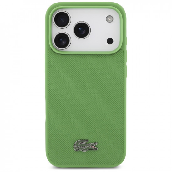 Lacoste Petit Pique Lacquer Logo MagSafe case for iPhone 17 Pro tarragon