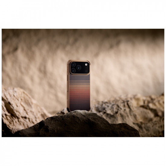 PITAKA Aramid ProGuard MagSafe case for iPhone 17 Pro Max sunset