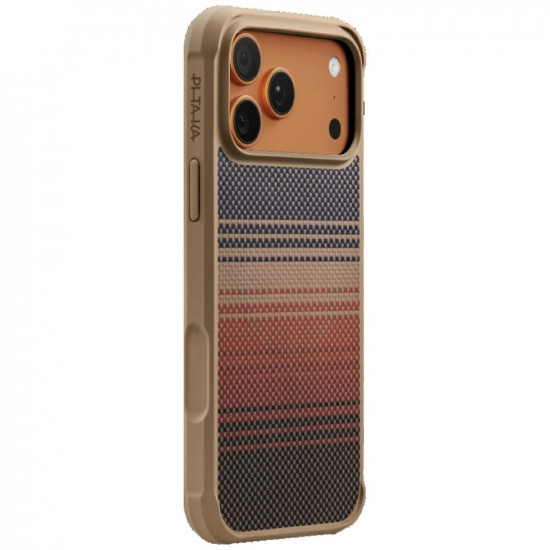 PITAKA Aramid ProGuard MagSafe case for iPhone 17 Pro sunset