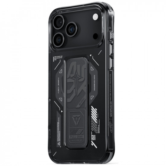 Skinarma Helio Case for iPhone 17 Pro Max Magnetic Charging + Grip Stand Graphite