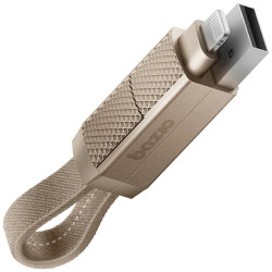 Cable Bazic GoCharge Alucable 4in1 (USB-A/USB-C - USB-C/Lightning) 15cm 60W 3A PD Fast Charge gold