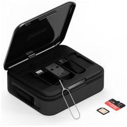 Cable Bazic GoCharge Loop 5in1 Lightning, USB-A, Micro USB 1m black