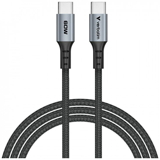 Cable Verbatim Sync & Charge USB-C to USB-C QC PD 60W 120cm black 31845 Cable Verbatim Sync & Charge USB-C to USB-C QC PD 60W 120cm black 31845
