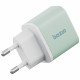Wall charger Bazic GoPort Velox Kit USB-C/USB-A GaN 35W with cable green Wall charger Bazic GoPort Velox Kit USB-C/USB-A GaN 35W with cable green