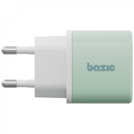 Wall charger Bazic GoPort Velox Kit USB-C/USB-A GaN 35W with cable green Wall charger Bazic GoPort Velox Kit USB-C/USB-A GaN 35W with cable green