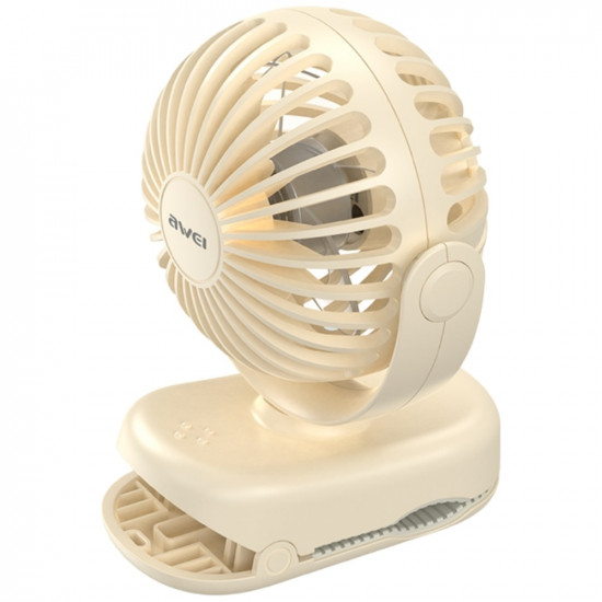 Mini desk fan AWEI F45 with clip 1200mAh white