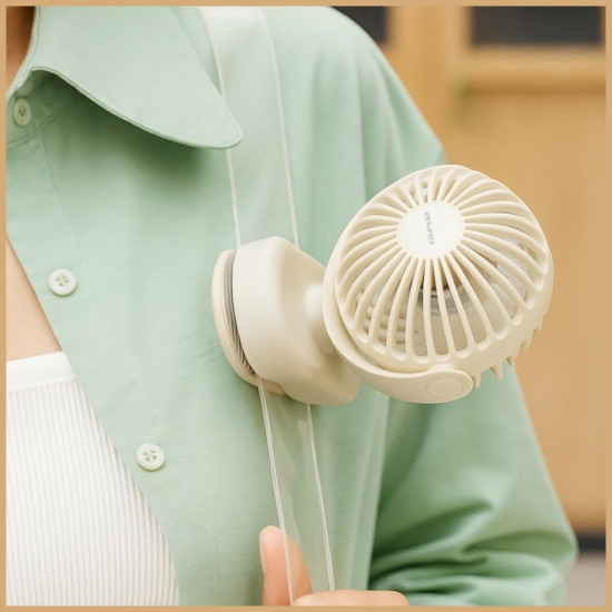 Mini desk fan AWEI F45 with clip 1200mAh white