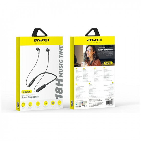Sports headphones AWEI G82BL Bluetooth black