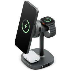 Charging station Energea MagArctic Stand 4in1 Qi2 with cooling and cable graphite