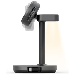 Charging station Energea MagArctic Stand 4in1 Qi2 with cooling and cable graphite