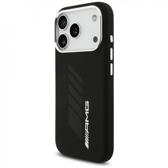 AMG Silicone Oversize Rhombs MagSafe Case for iPhone 17 Pro Black