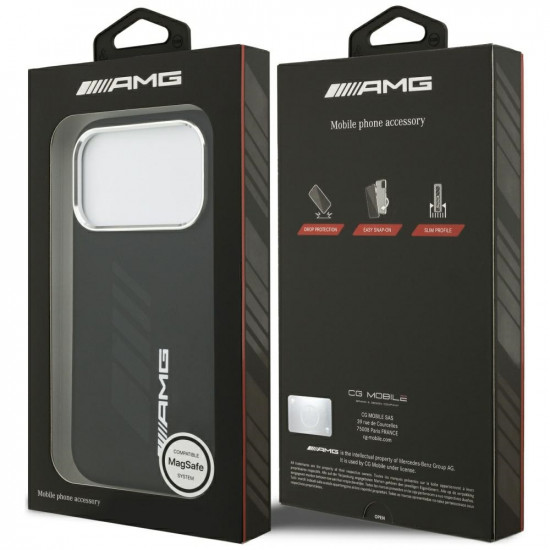 AMG Silicone Oversize Rhombs MagSafe Case for iPhone 17 Pro Black