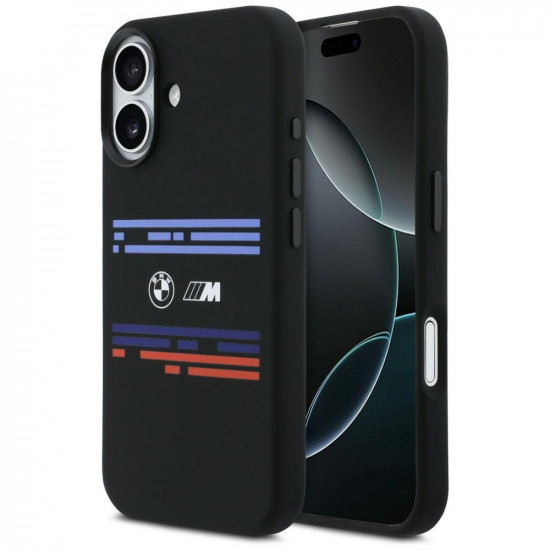 BMW M Silicon Horizontal Line MagSafe Case for iPhone 17 Black