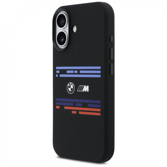 BMW M Silicon Horizontal Line MagSafe Case for iPhone 17 Black