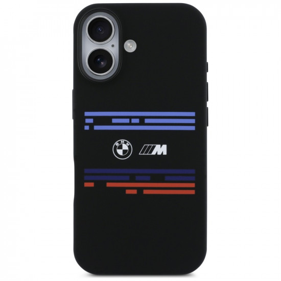 BMW M Silicon Horizontal Line MagSafe Case for iPhone 17 Black